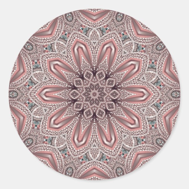 Pink Ornamental Sticker (Front)