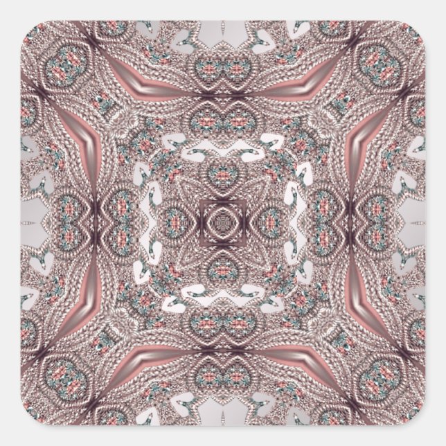 Pink Ornamental Sticker (Front)