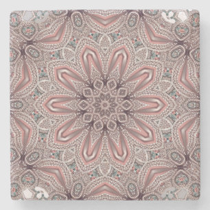 Pink Ornamental Stone Coaster