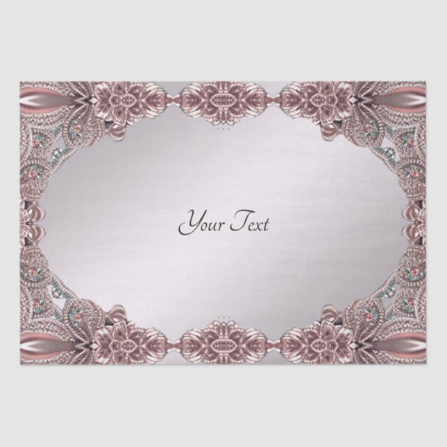 Pink Ornamental Tissue Paper (Front)