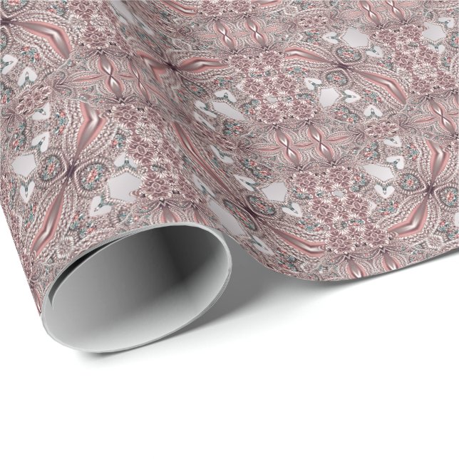 Pink Ornamental Wrapping Paper (Roll Corner)