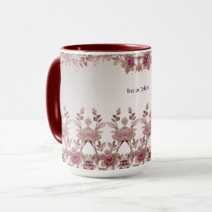 Pink Ornate Floral Mug