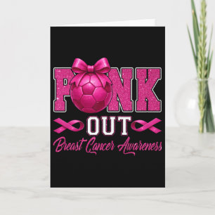 Pink Out Breast Cancer Awareness Coquette Bow And Card