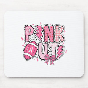 Pink Out Breast Cancer Awareness Footbyll Breast C Mouse Mat