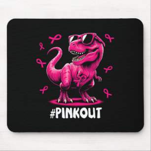 Pink Out Breast Cancer Dinosaur Ribbon Boy Girl Ki Mouse Mat