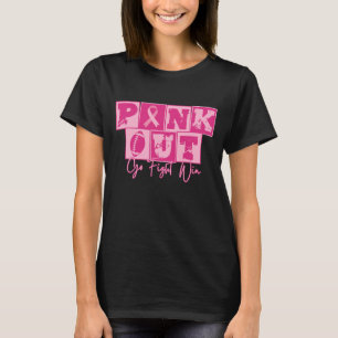 Pink Out Breast Cancer Football Awareness Month T-Shirt