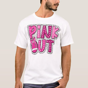 Pink Out Football Breast Cancer Men Breast Cancer T-Shirt