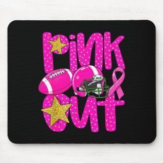Pink out football pink ribbon breast cancer mouse mat