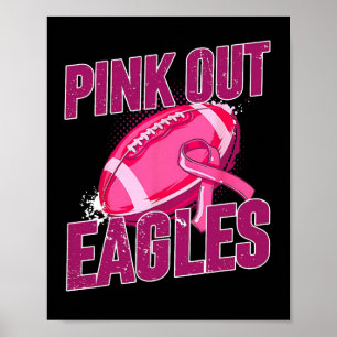 Pink Out Football Tackle Breast Cancer  Poster