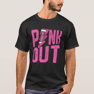 Pink Out S Breast Cancer Football Player Sports Fa T-Shirt