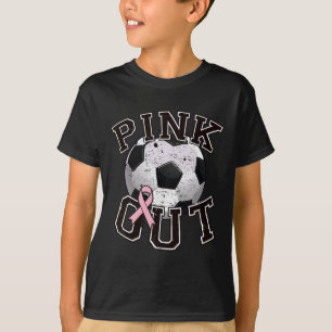 Pink Out Soccer Team Breast Cancer Awareness Month T-Shirt