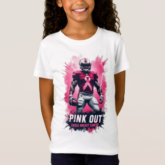 Pink Out Tackle Breast Cancer Awareness Football T-Shirt