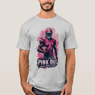 Pink Out Tackle Breast Cancer Awareness Football T-Shirt