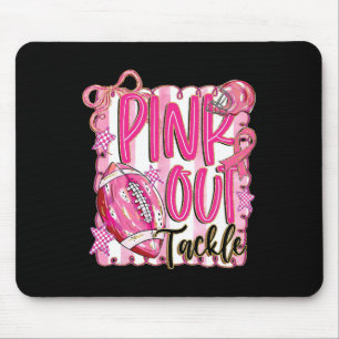Pink Out Tackle Breast Cancer Awareness Ribbon Foo Mouse Mat