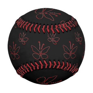 pink outline butterflies black Thunder_Cove Baseball