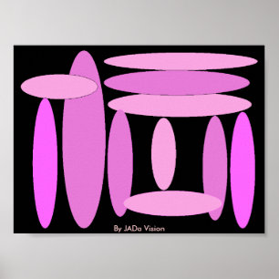 Pink Ovals Poster