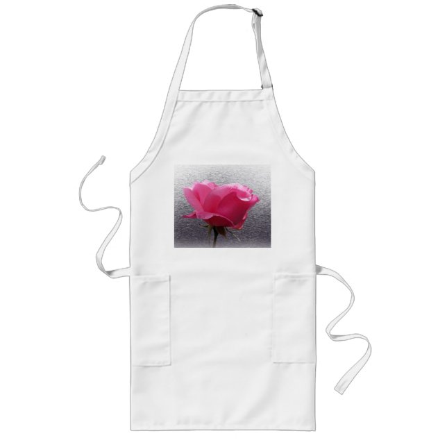 pink over grey long apron (Front)