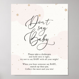 Pink Over the Moon Don't Say Baby Game Poster