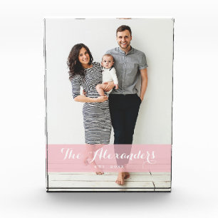 Pink Overlay   Personalised Family Photo Block