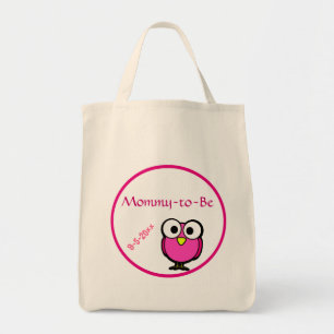 Pink Owl Baby Shower Tote Bag