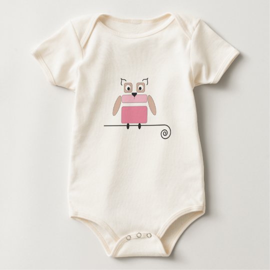 Pink Owl Baby Suit Baby Bodysuit