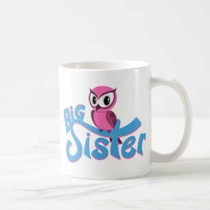 Pink Owl Big Sister Coffee Mug