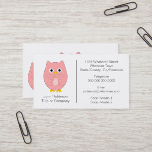 Pink Owl Design Business Card