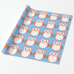 Pink Owl Gift Wrapping Paper