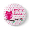 Pink Owl "Grandma To Be" Baby Shower Button