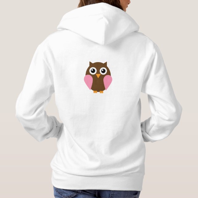Pink Owl Hoodie (Back)