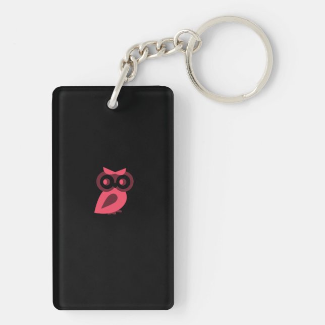 Pink Owl Keychain (Back)