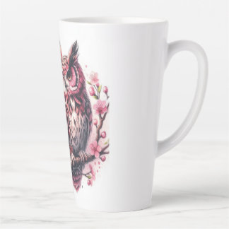 Pink Owl Latte Mug