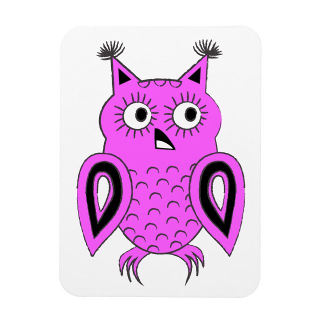Pink Owl Magnet (Vertical)