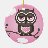 Pink Owl Ornament (Back)