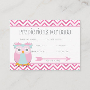 Pink Owl Predictions Card