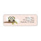 Pink Owl Return Address Labels Custom