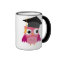Pink Owl with Graduation Cap Mug