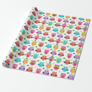 Pink Owl  Wrapping Paper