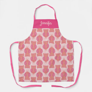 Pink Owls Apron