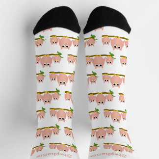 Pink Owls Design Personalised Socks