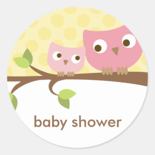 Pink Owls Stickers