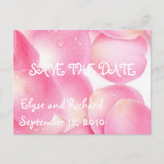 Pink Pageantry-Save the Date Announcement Postcard (Front)