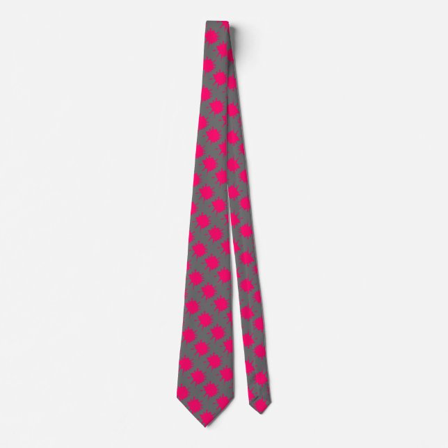 Pink Paint Splatter Tie (Front)