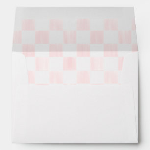 Pink Painted Checkerboard Patterned Envelope