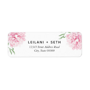 Pink Painted Peony Floral   Wedding