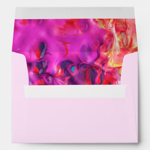 Pink Paints Swirls Pattern Envelope