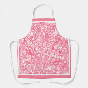 Pink Paisley  Apron