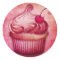 pink paisley cupcake