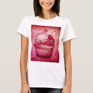 Pink Paisley Cupcake T-shirt