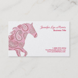 Pink Paisley Horse Business Card